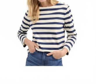 Veronica Beard Hovey Top In Navy/dove