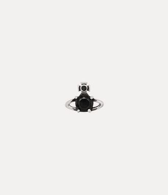 Vivienne Westwood Man. Reina Single Stud Oxi-silver-black-cz Oxi-silver-black-cz Men