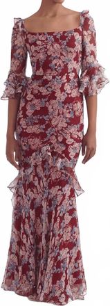 Saloni Tamara D Dress In Mulberry