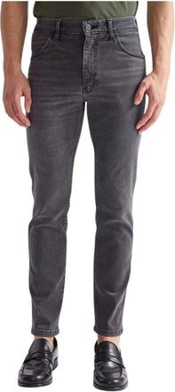 Wrangler Larston High Stretch Slim Tapered Jeans - Heren - Slim Fit Jeans - Grijs - W32 L32 - Katoen - Jeans