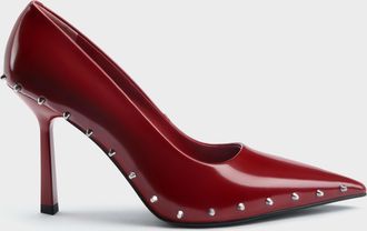 Charles & Keith Coralie Studded Pointed Pumps