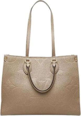Louis Vuitton Pre-owned On The Go MM Monogram Empreinte 2way bag - Dames - Vintage Shopper - Beige - ONE Size - Leer - Vintage