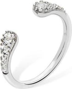 Lucy Quartermaine Open Skinny Drip Ring with White Topaz in Sterling Silver at Nordstrom, Size 8.5