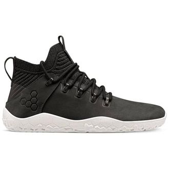 Vivobarefoot Magna FG Leather Textile Mens High Top Trainers - Obsidian White - Size:UK 11.5