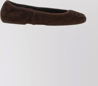 Tory Burch travel ballerina flats suede finish