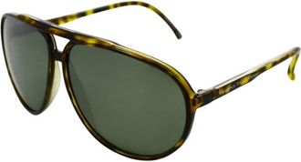 Remo Tulliani Smooth Sunglasses In Polished Tortoise/black Mirror Lens
