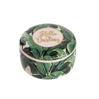 Beachcombers 3.5 Ceramic Hello Darling Jewelry Box in Green at Nordstrom