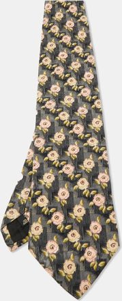Ermenegildo Zegna Multicolor Floral Print Silk Tie