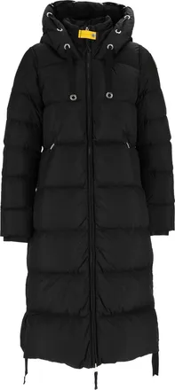 Parajumpers Long Hooded Down Coat with Quilted Design and Adjustable Features