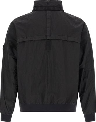 Stone Island Mens Black Polyamide Bomber Clothing