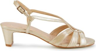 Ros Hommerson Womens Leandra Heel Strap Sandal In Gold