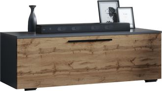 ebuy24 Muebles De Tv Vcm Lowboard Gabinete De Tv Con Puerta Plegable Ancha Dimensiones Al. 39 X An. 115 X T. 40 Cm Muebles Fernseh - Arila M (antracita / Rob