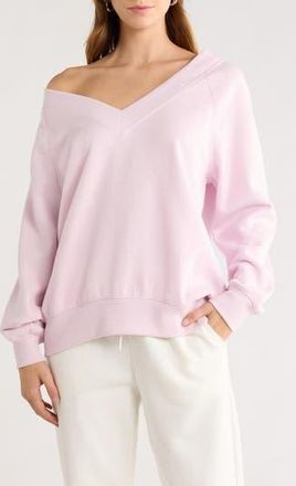Abound Fleece V-Neck Sweater in Purple Light at Nordstrom Rack, Size X-Large