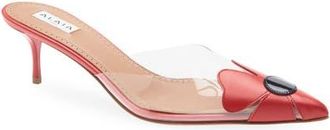 Alaia Bloom Kitten Heel Mule in Rouge Vif-Noir at Nordstrom, Size 39