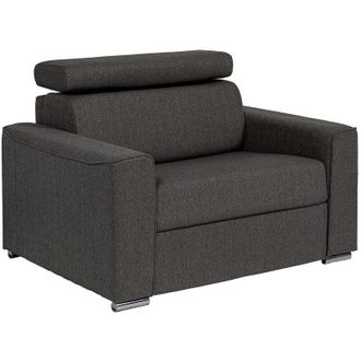 Vente-Unique Vente-unique - Poltrona letto a ribalta in Tessuto Grigio Posto letto 70 cm Materasso 14 cm - vizir