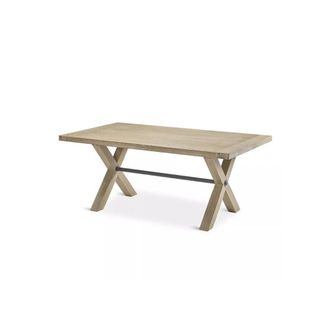 Mathi Design Mesa de comedor de chapa de roble 180 cm