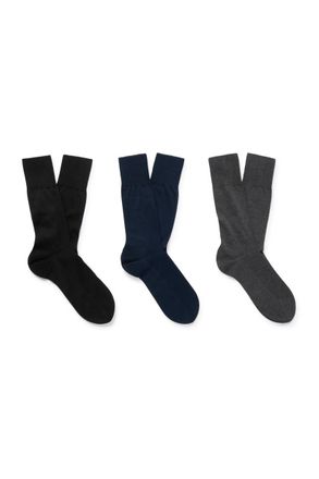 Falke No. 9 Pure Fil d´Écosse Three-Pack Cotton-Blend Socks