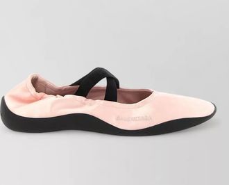 Balenciaga satin ballet flats