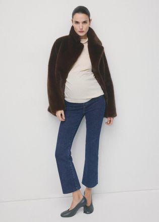 Mango Jeans flare crop premaman blu scuro - Donna - 38 - MANGO