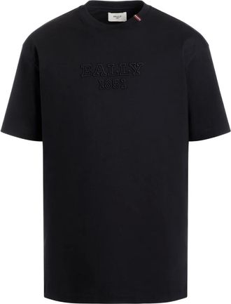 Bally logo-embroidered T-shirt - Black