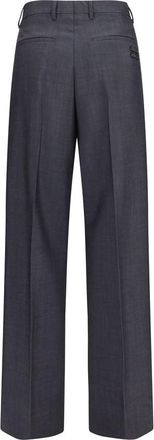 Miu Miu Wool Mohair Blend Trousers - Gray