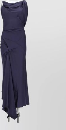 Victoria Beckham midi dress posy asymmetric draped design