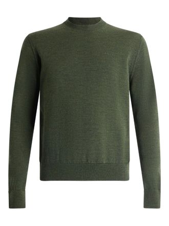 Bally crew-neck sweater - men - Wool - 48 - Green