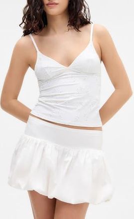 BDG Je Taime Floral Embroidered Camisole in White at Nordstrom Rack, Size X-Large