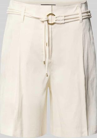 Marc Cain Wide Fit Shorts aus Leinen-Mix mit Viskose-Anteil in Sand, Gr&ouml;&szlig;e 34