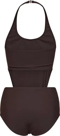 Alaia Womens One-Piece Swimsuit, Brown Jersey Polyamide Swimwear Sea Clothing