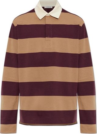 Moncler Polo shirt met lange mouwen - Heren - Polos - Bruin - XL - Katoen - Tops