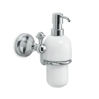 Gedy Dosasapone Con Erogatore In Plastica Cromato Da Muro In Acciaio Inox E Cromall Nv80 Gedy Serie Nevis
