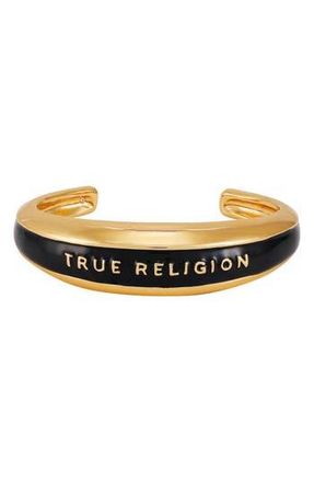 True Religion Logo Cuff Bracelet in Gold Tone at Nordstrom Rack
