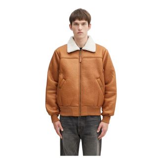 Alpha Industries B-15 Modified Bomberjack - Heren - Zomerjassen - Beige - XL - Leer - Jassen