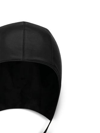 Saint Laurent leather helmet hat - women - Leather - S - Black