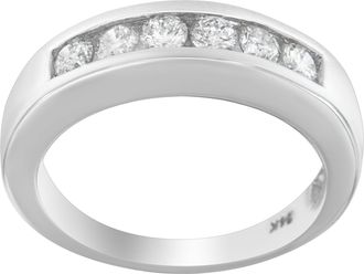 House of Brilliance 14K White Gold 3/4ct. TDW Diamond Channel Band Ring