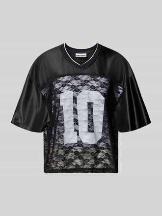 Review Sporttricot aus Spitze mit Printelementen in Black, Gr&ouml;&szlig;e XL