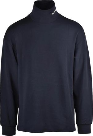 Emporio Armani Technische sweatshirt met modal en elastan - Heren - Sweatshirts - Zwart - L - Polyester - Hoodies & sweatvesten