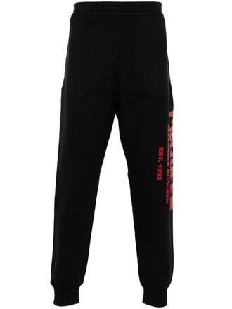 Alexander McQueen Graffiti cotton track pants - Black
