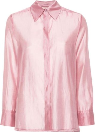 Blanca Vita Cedry semi-sheer shirt - women - Polyester/Lyocell - 44 - Pink