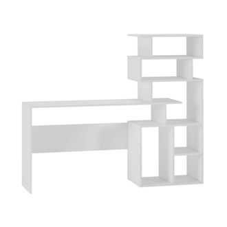 Oresteluchetta Escritorio efecto madera acabado alerce blanco cm. Al.135xl.158xp.39.5