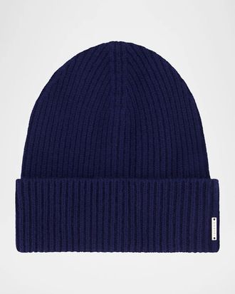 Gorski Men & apos;s Ribbed Cashmere Beanie