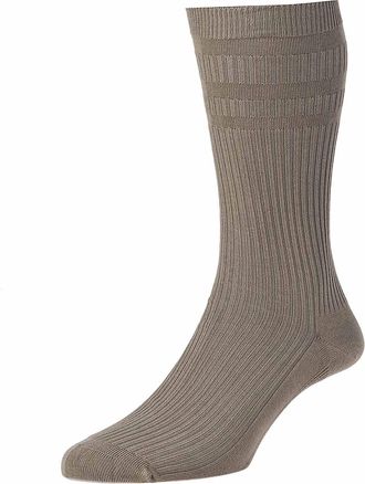 Hj Hall HJ91 Mens Softop original non-elastic socks (UK 6-11 (Euro 39-46), Taupe)