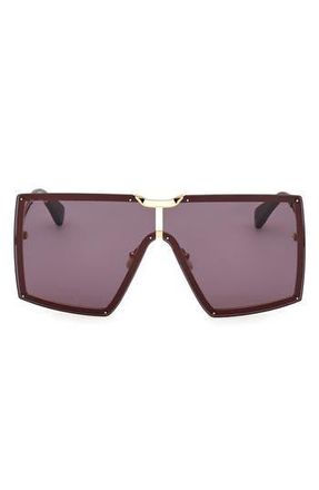 Max Mara 69mm Shield Sunglasses in Shiny Deep Gold/Black /Smoke at Nordstrom Rack
