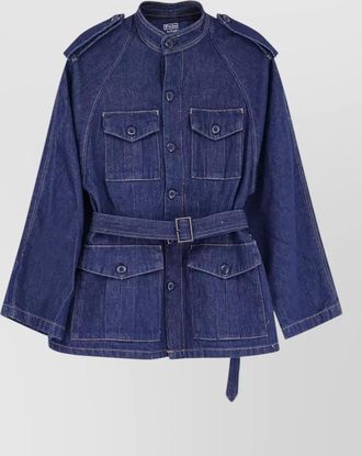 Polo Ralph Lauren tailored blazer belted waist long sleeves