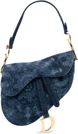 Dior 2019 Denim Tie Dye Saddle Bag shoulder bag - women - Denim - One Size - Blue