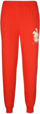 Stella McCartney Broeken, Dames, Rood, 2Xs, Katoen, Logo Print Katoenen Track-Pants