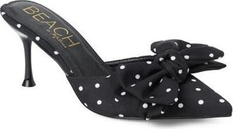 Matisse Footwear Goldie Bow Pointed Toe Mule in Black Dot at Nordstrom, Size 10