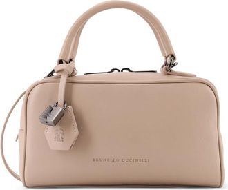 Brunello Cucinelli Boston Explorer Small Leather Crossbody Bag