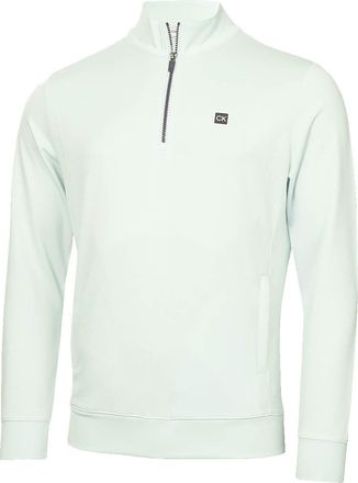 Calvin Klein Mens Concord Half Zip Stretch Soft Sweater - Light Jade - XL